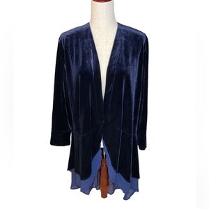 NWT! R.Vivimos ~ Midnight Blue Open Cardigan / Duster - Size Large